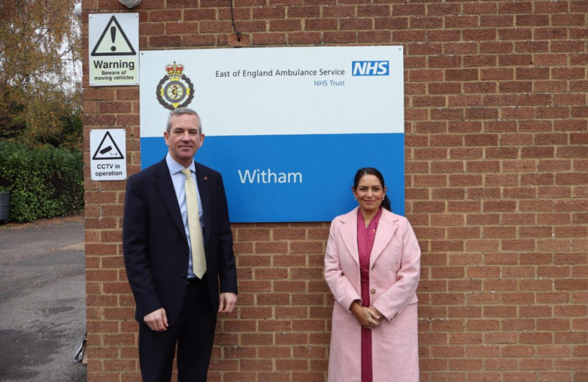 Priti Patel Ambulance Chief Executive meeting