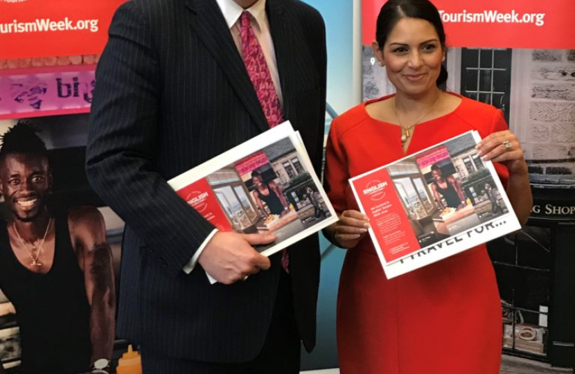 The Rt Hon Priti Patel MP with Arts, Heritage & Tourism Minister Michael Ellis MP at the special event at Westminster to mark English Tourism Week