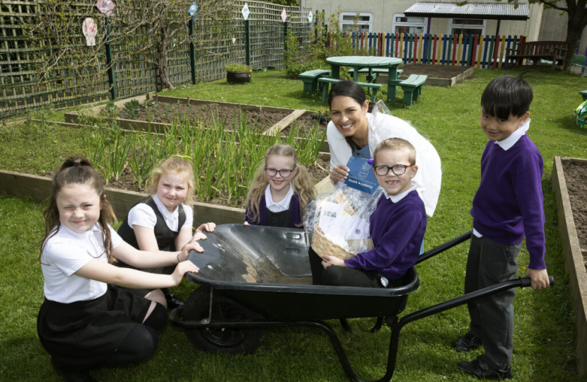 Priti Patel MP visiting Acorn Academy.