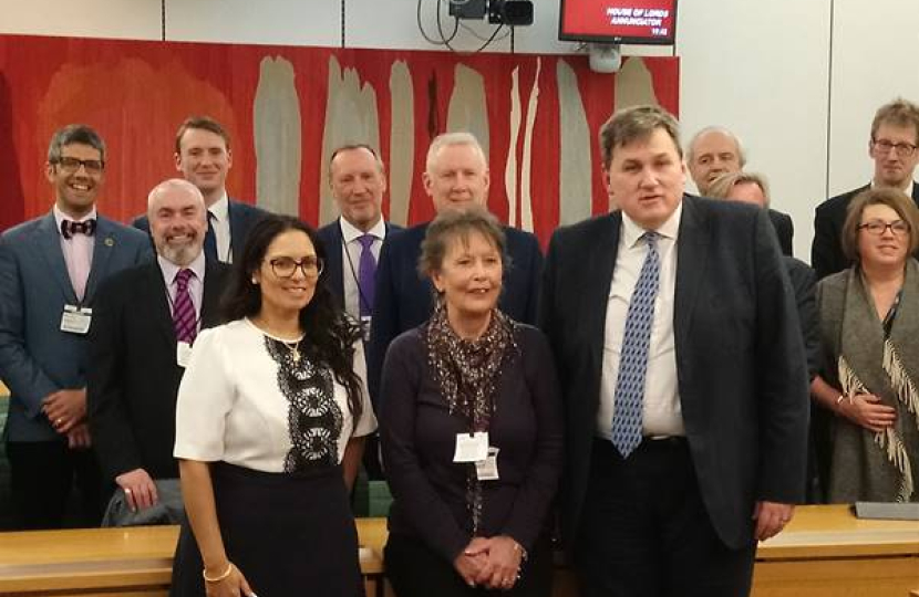 Priti Patel and the Essex Chambers of Commerce hosted a meeting in Parliament [4 March 2019] for the County’s businesses to meet Housing Minister Kit Malthouse MP.