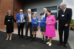 Priti Patel MP at the opening of the new building at Copford Primary School with, from left, Katie Hanson Chair of Governors, Cllr Tony Ball Essex County Council Cabinet Member for Education, David Bome Headteacher, Mervyn Denney MD of TJ Evans, and David De’Ath Vice Chair of Governors. The two students are representing the Year 6 School Council