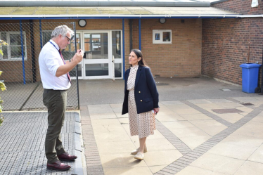 Priti Patel James Saunders Honywood School